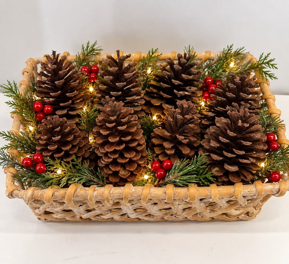 Lot of 8 Large Natural Pine Cones 5-6 Inch Rustic Christmas Crafts Holiday Decor